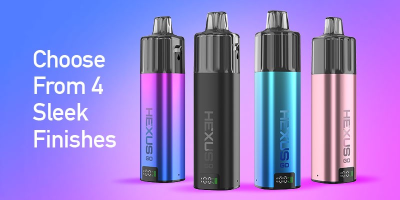Hexus Go in: Pink, Black, Blue Gradient and Purple Blue