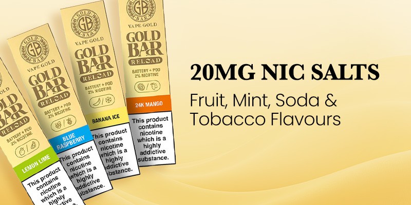Gold Bar Pod vape flavours
