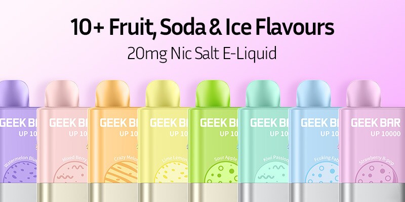 Geek Bar Up 10000 refill pack hold 20mg nic salt e-liquid
