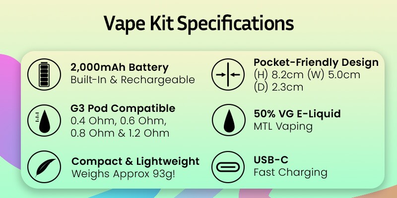 Uwell Caliburn G4 Pro Koko Vape Kit Specs