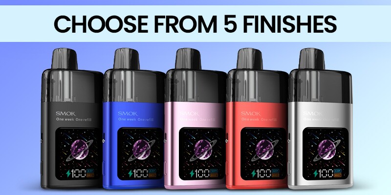 Smok TFOS in Black, Blue, Pink, Red and Silver