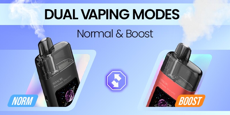 Smok TFOS, Two Vaping Modes, Normal and Boost