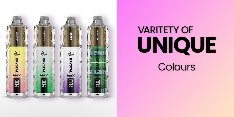 Higo Krystal Max pod vape kit colours