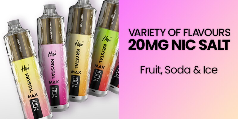 Higo Krystal Max vape flavours