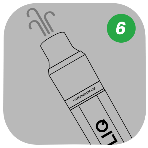 Inhale on the mouthpiece