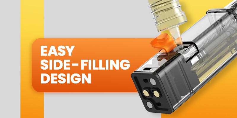 Aspire Gotek pods have a side-filling design