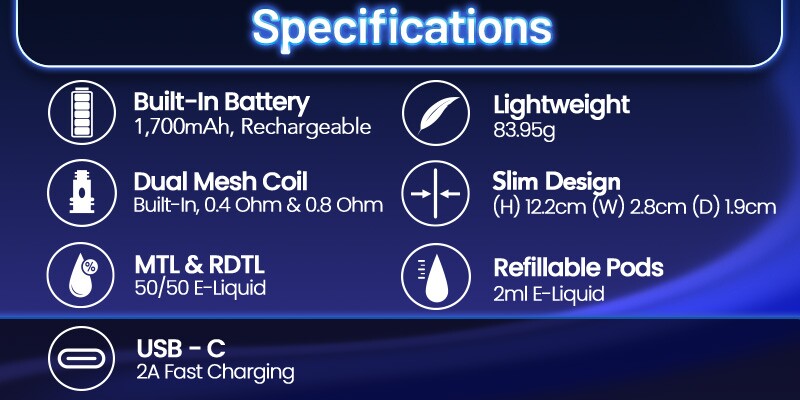 Smok Novo 6 Ultra Specs