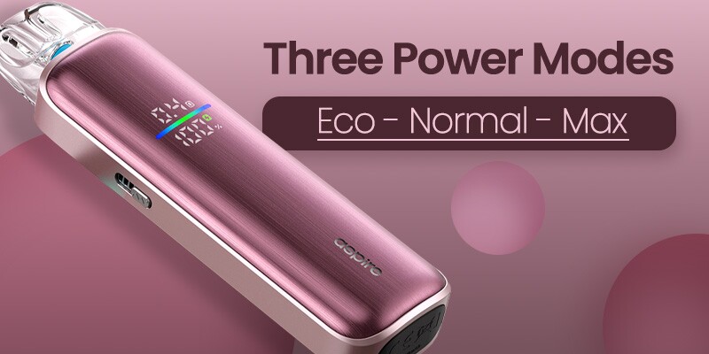 Aspire Pixo Max Eco Mode, Normal Mode & Max Mode