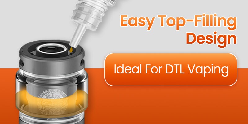 The Zeus tank has a top-filling design