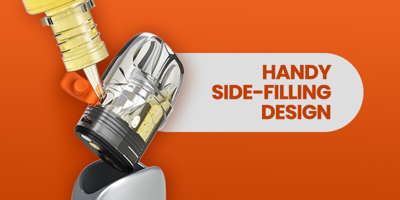 Pixo pod side-filling design