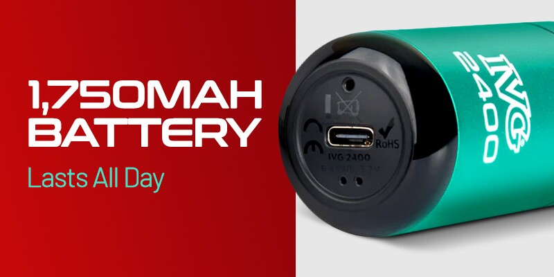 IVG 2400 1750 mAh Battery USB-C