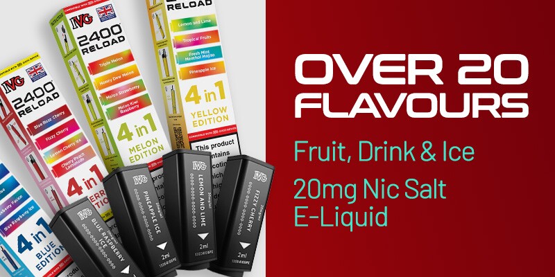 IVG 2400 Pod Flavours 20mg nic salt