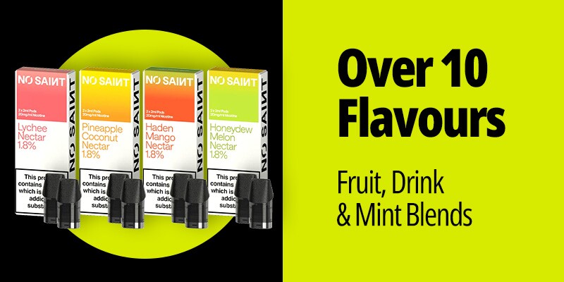 No Saint 2ml Prefilled Pods Over 10 Different Flavours