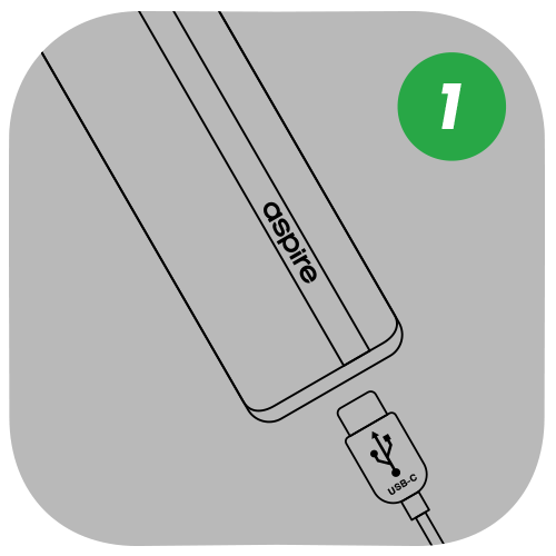 Charge your kit with a USB-C cable