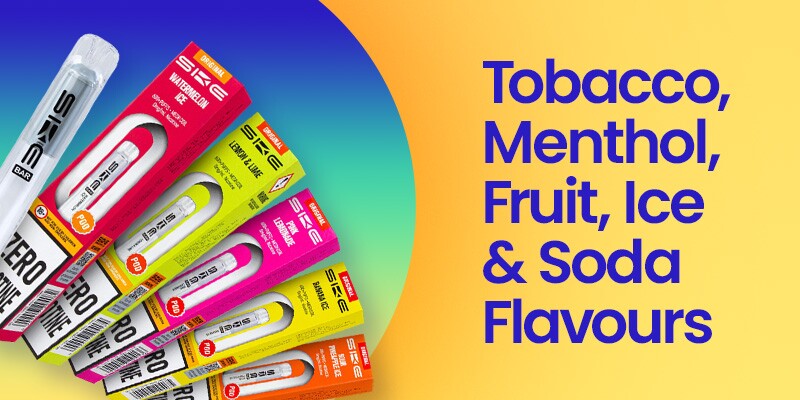 SKE Bar Zero Nicotine vape flavours