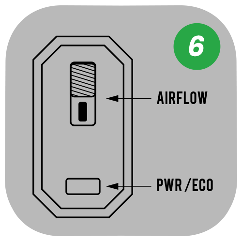Adjust Airflow / Switch Modes