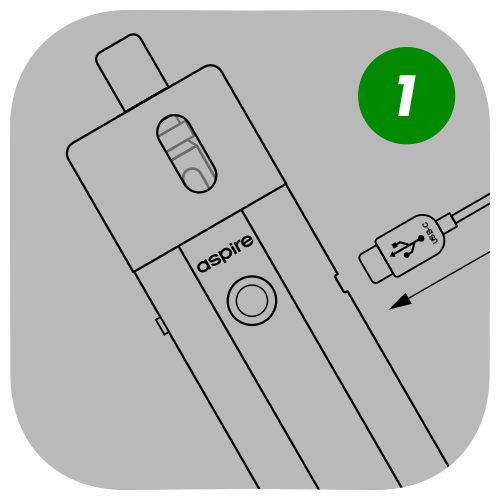 Charge your Aspire Fluffi Pro