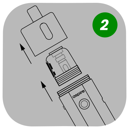 Remove the pod and protective cap