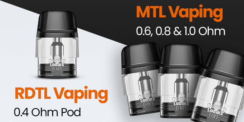Aspire Loomix Pods 0.4 Ohm, 0.6 Ohm, 0.8 Ohm and 1.0 Ohm