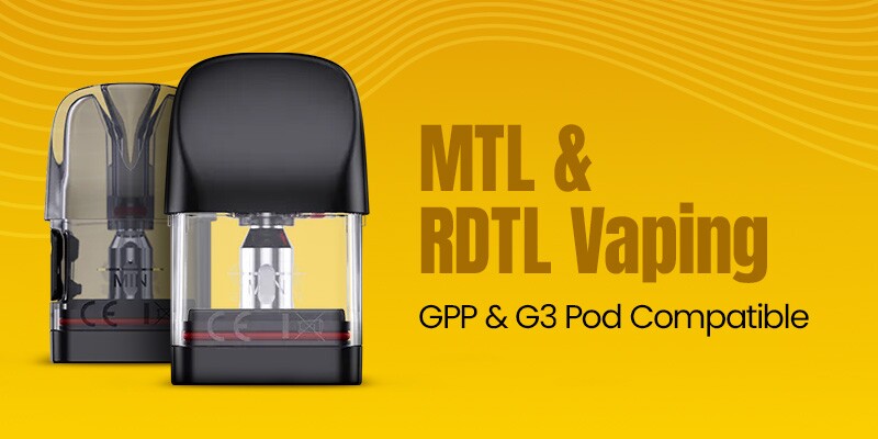 Caliburn G5 can use all GPP and G3 Coils for MTL and RDTL vaping