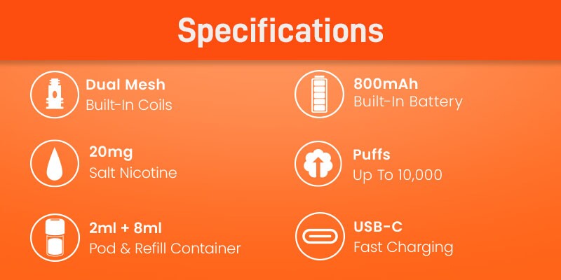 Voopoo Nexay Crush 10K Specs