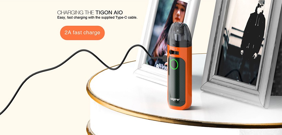 The 2A charging current of the Tigon AIO ensures a rapid recharge - no matter the circumstances.