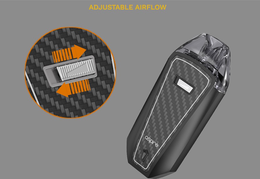 The AVP Pro pod device features an adjustable airflow toggle for a versatile, user-friendly experience.