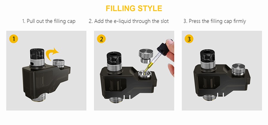 The Wocket 2ml pods feature top filling