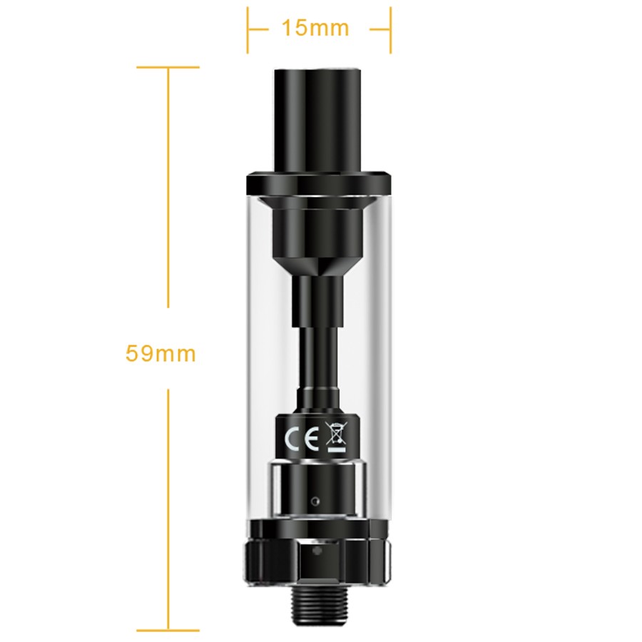 The Aspire K2 holds 1.8ml of e-liquid and is filled from the bottom filling.