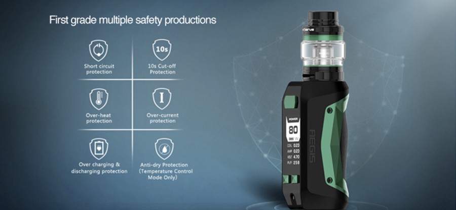 The Aegis Mini kit gives access to a range of safety protections, courtesy of the AS-80 chipset.