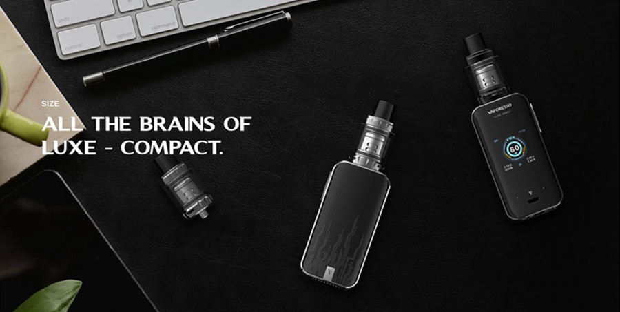 The Vaporesso Luxe Nano vape kit utilises a large capacity built-in battery and is capable of an 80W maximum output.