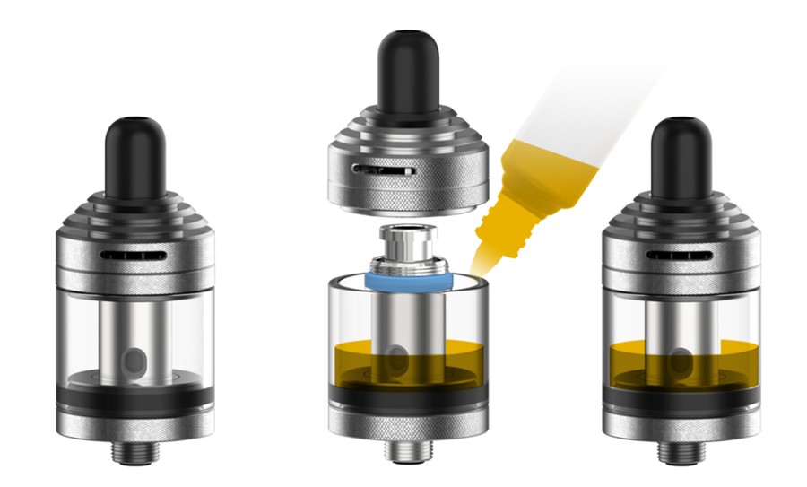 The 2ml Nautilus XS features a threaded top fill cap for an quick and clean refilling of e-liquid.