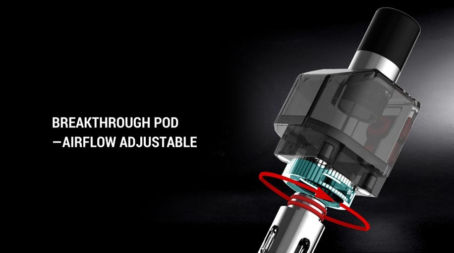 Each refillable Fetch Pro pod features an adjustable airflow to control vapour flow and inhale.
