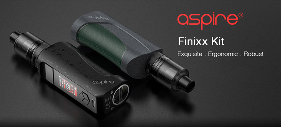The Aspire Finnix is a sub ohm pod mod kit powered by an 18650 battery with an 80W max output.