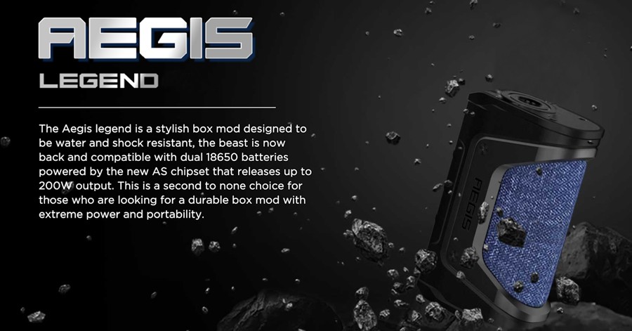 The GeekVape Aegis Legend vape kit is a powerful kit that has been designed for sub ohm vaping.