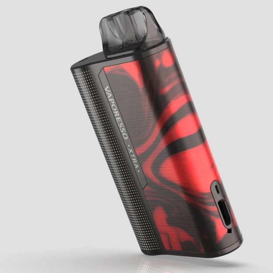 The 900mAh XTRA pod kit features a curved design which allows for a comfortable grip.