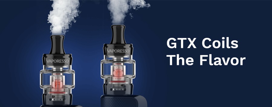 Vaporesos GTX coils create a small amount of vapour and deliver better flavour from high PG e-liquid.