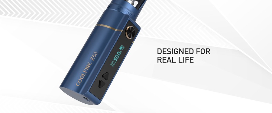Capable of a 50W max output, the Zlide features an adjustable wattage output to support different styles of vaping.