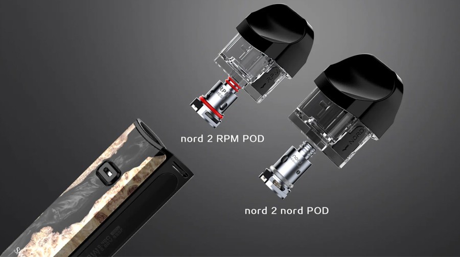The Nord 2 pod kit is compatible with the Nord 2 RPM 2ml pods as well as the Nord 2 Nord pods.