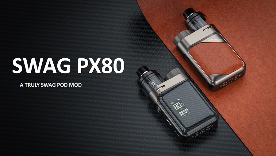 The Vaporesso Swag PX80 pod kit is lightweight and simple to use, making it a great introduction to sub ohm vaping.