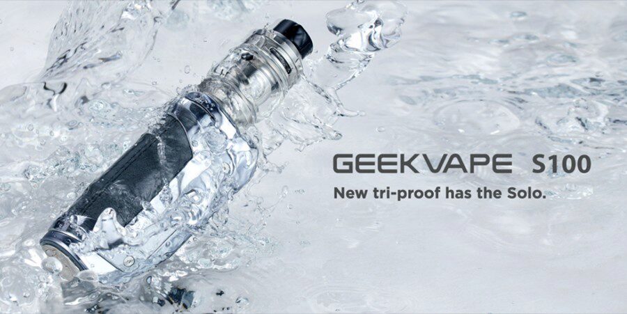 The Geekvape S100 (Solo 2) vape kit is durable and rated IP68. It’s better able to withstand minor knocks and bumps as well as dust and water.