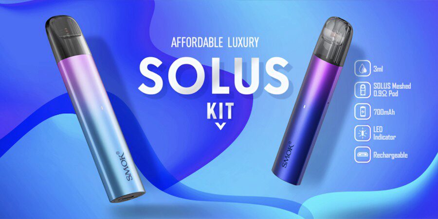 The Smok Solus pod vape kit has many features that makes it a good choice for first time switchers.