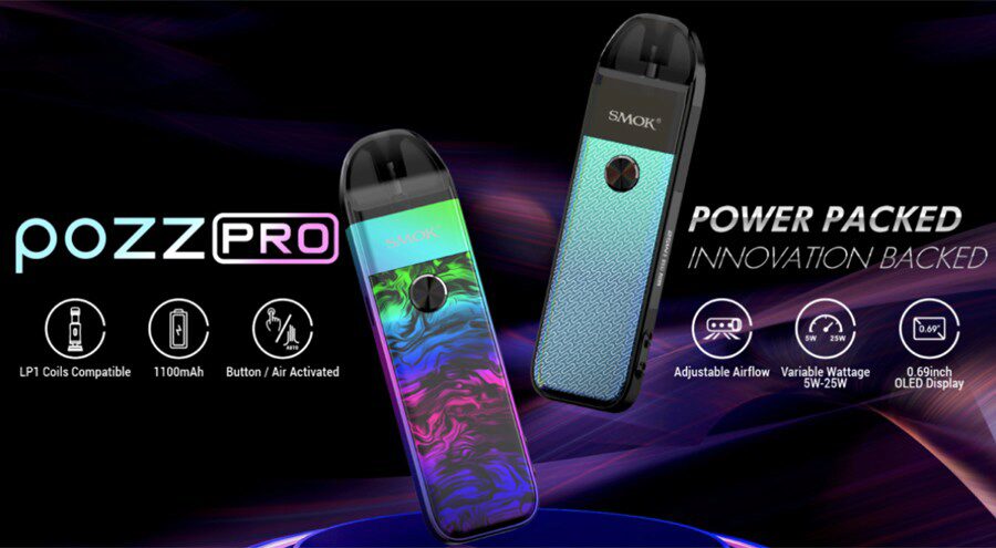 The Smok Pozz Pro pod kit is a compact vape kit that’s simple to use. 