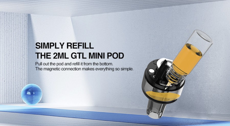 Each Eleaf GTL Mini pod can hold up to 2ml of your favourite e-liquid and are easy to refill.