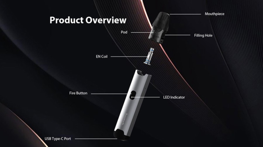 The Joyetech Evio C pod kit is a lightweight and simple option that’s very beginner-friendly. Thanks to the refillable pod you can pair it with your choice of e-liquid.