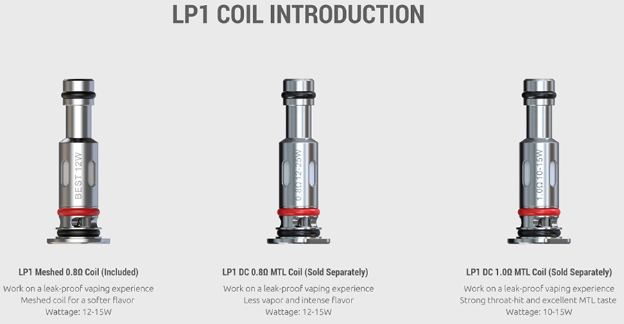 The Smok LP1 Coil series has been developed for the Nord 4 kit, there are three versions available giving you the option to experiment and find your perfect vape.