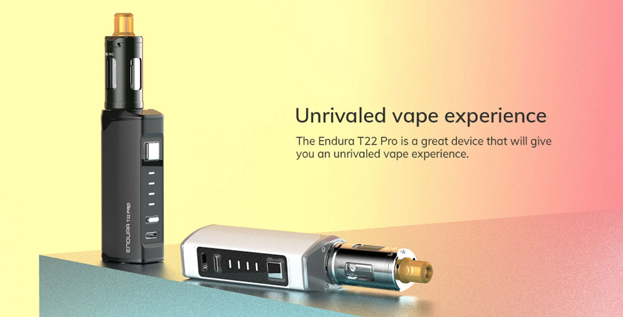 The Innokin Endura T22 Pro kit combines simplicity and style for an MTL vape kit that’s easy to get along with.