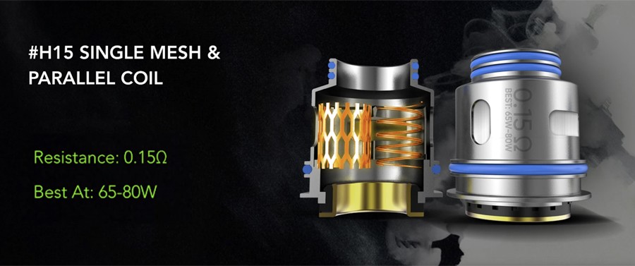 Designed exclusively for the NexMesh tank, the innovative H15 coil combines both a classic parallel build and mesh coil for increased vapour and production.