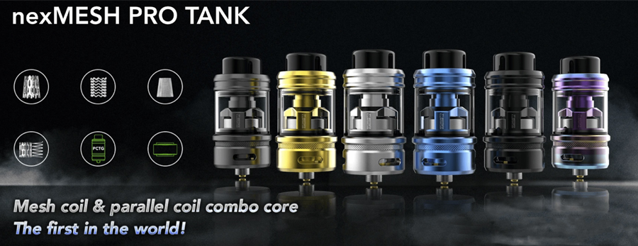 The Wotofo NexMesh Pro tank has been designed for sub ohm vaping and will produce a large amount of vapour. 