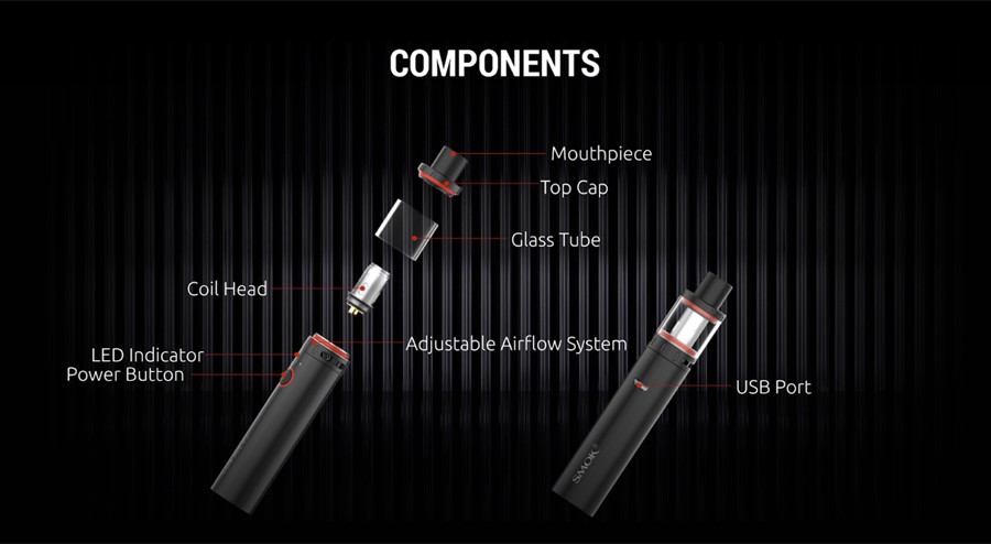 The Smok Vape Pen V2 is a high-powered sub ohm pen style kit, powered by a 1600mAh battery with a 60W output.